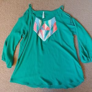 Event womens size M open shoulder shirt